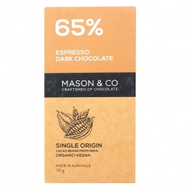 Mason & Co 65% Expresso Dark Chocolate   Box  70 grams